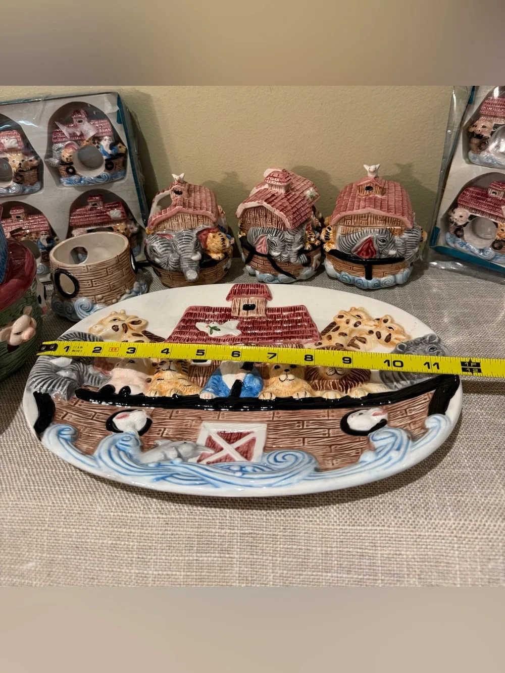 Vintage Wang's International & CBK Noah’s Ark Ceramic Serving Set